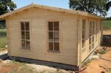 Domek ogrodowy drewniany LEA (44 mm) z pomieszczeniem gospodarczym, 7x4 m, 28 m² customer 1
