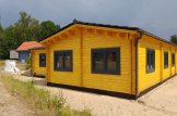 Dom drewniany letniskowy BERTA (66 mm), 72 m² - z tarasem 18 m² i z garażem 20 m² customer 2