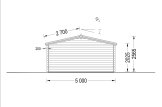 Domek ogrodowy drewniany LILLE (34 mm), 5x4 m, 20 m² specification 4