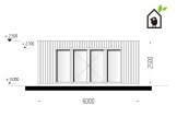 Domek ogrodowy drewniany PREMIUM (paneli SIP), 6x3 m, 18 m² specification 2