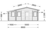 Dom drewniany całoroczny DIJON (44+44 mm, z izolacją), 44 m² specification 2