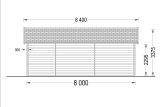 Garaż drewniany dwustanowiskowy TWIN DUO (44 mm), 8x6 m, 48 m² specification 4