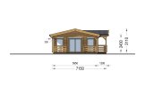 B-Ware: Dom drewniany całoroczny DONNA S (44+44 mm, z izolacją), 63 m² - z tarasem 11,5 m² specification 2