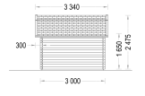 Domek ogrodowy drewniany ORLANDO (34 mm), 3x3 m, 9 m² specification 3