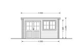 Domek ogrodowy drewniany LILLE F (34 mm), 4x3 m, 12 m² specification 2