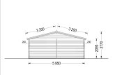 Garaż drewniany dwustanowiskowy CLASSIC DUO (44 mm), 6x6 m, 36 m² specification 4