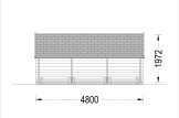 Sauna ogrodowa beczka HELGA 48 (46 mm), 4.8 m, ⌀ 1.97 m specification 5