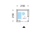 Domek ogrodowy drewniany PREMIUM (34 mm + elewacja), 2x2 m, 4 m² specification 1