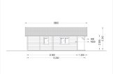 Dom drewniany letniskowy RIVIERA (66 mm), 100 m² - z tarasem 20 m² specification 5