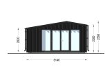 Domek ogrodowy drewniany TONIA PLUS (34 mm + elewacja), 5x3 m, 15 m² specification 2