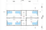 Dom drewniany letniskowy VERA (66 mm), 132 m² - z tarasem 13,5 m² specification 4