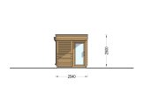 Sauna ogrodowa zewnętrzna FREJA (44 mm), 4.5x2.5 m, 4.85 m² specification 3