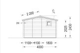 Sauna ogrodowa zewnętrzna ELDA (44 mm), 4x4 m, 16 m² (4 pomieszczenia) specification 4