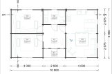 Dom drewniany letniskowy FILL (44+44 mm), 60 m² specification 1