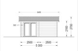 Sauna ogrodowa zewnętrzna ELDA (44 mm), 5x5 m, 25 m² (4 pomieszczenia) specification 5