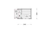 Sauna ogrodowa zewnętrzna SERENE (34 mm + elewacja), 3.3x2.5 m, 4.95 m² specification 1