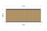 Domek ogrodowy drewniany PREMIUM (34 mm + elewacja), 7x4 m, 28 m² specification 4