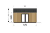 Domek ogrodowy drewniany TONIA (34 mm + elewacja), 5x5 m, 25 m² specification 5