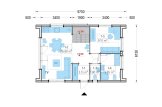 Dom drewniany letniskowy ASTRID (44 mm + elewacja), 120 m² specification 1