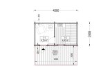Sauna ogrodowa zewnętrzna VIGOR (44 mm), 4.5x2.5 m, 4.9 m² specification 1