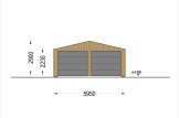 Garaż drewniany dwustanowiskowy SILVIA DUO (34 mm + elewacja), 6x6 m, 36 m² specification 2