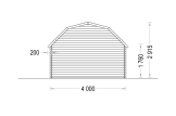 Domek ogrodowy drewniany ORLANDO (34 mm), 4x4 m, 16 m² specification 3