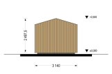 Domek ogrodowy drewniany PIA (34 mm + elewacja), 3x2 m, 6 m² specification 4