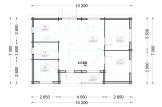 Dom drewniany całoroczny UZES (44+44 mm, z izolacją), 70 m² specification 1