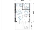 Domek letniskowy całoroczny SALLY (44 mm + elewacja, z izolacją), 20 m² specification 1
