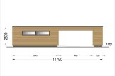 Garaż drewniany dwustanowiskowy SILVIA F (34 mm + elewacja) 6x6 m, z wiatą (frontową) 6x6 m specification 4