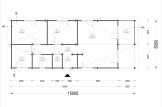 Dom drewniany letniskowy AVON (66 mm), 90 m² specification 1