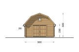 Garaż drewniany MISSISSIPPI (44 mm), 5x6 m, 30 m² specification 2