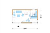 Domek letniskowy drewniany PREMIUM (34 mm + elewacja, z izolacją PLUS), 7,5 x 4 m, 30 m² specification 1