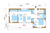 Dom drewniany całoroczny - mieszkalny LUCIA 2 PV (z izolacją, WT2021), 50 m² specification 1