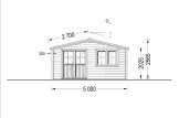 Domek ogrodowy drewniany LILLE (34 mm), 5x4 m, 20 m² specification 2