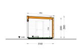 Domek ogrodowy drewniany INES (34 mm + elewacja, z izolacją), 6x3 m, 18 m² specification 6