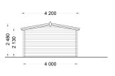 Domek ogrodowy drewniany KING (44+44 mm, z izolacją), 4x5 m, 20 m² specification 5