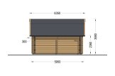 Garaż drewniany MISSISSIPPI (44 mm), 5x6 m, 30 m² specification 3