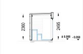 Sauna ogrodowa zewnętrzna DELLA (34 mm + elewacja), 2,6 x 2,1 m, 3,8 m² specification 6