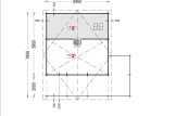 Domek letniskowy drewniany ANGERS (44 mm), 36 m² - z tarasem 19 m² specification 2