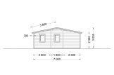 Dom drewniany letniskowy UZES (66 mm), 70 m² specification 5