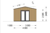 Domek ogrodowy drewniany TINA (34 mm + elewacja, z izolacją), 4x4 m, 12 m² specification 3