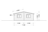 Dom drewniany całoroczny UZES (44+44 mm, z izolacją), 70 m² specification 2