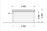 Domek ogrodowy drewniany POOLHOUSE (44 mm), 4x3 m, 12 m² specification 4