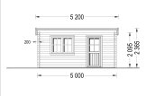 Domek ogrodowy drewniany DREUX F (44 mm), 5x4 m, 20 m² specification 2