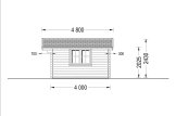 Domek ogrodowy drewniany DREUX (44 mm), 4x4 m, 16 m² specification 3