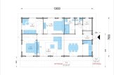 Dom drewniany letniskowy JULIA (44+44 mm), 103 m² specification 1