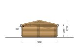 Garaż drewniany dwustanowiskowy CLASSIC DUO (44 mm), 6x6 m, 36 m² specification 4