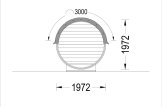 Sauna ogrodowa beczka HELGA 17 (46 mm), 1.7 m, ⌀ 1.97 m specification 4