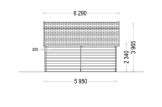 Garaż drewniany MISSISSIPPI (44 mm), 5x6 m, 30 m² specification 5